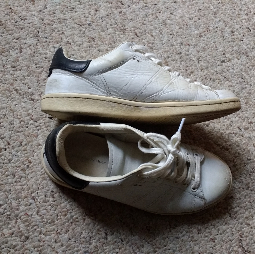 Isabel Marant Etoile White Sneaker Black Tail 38